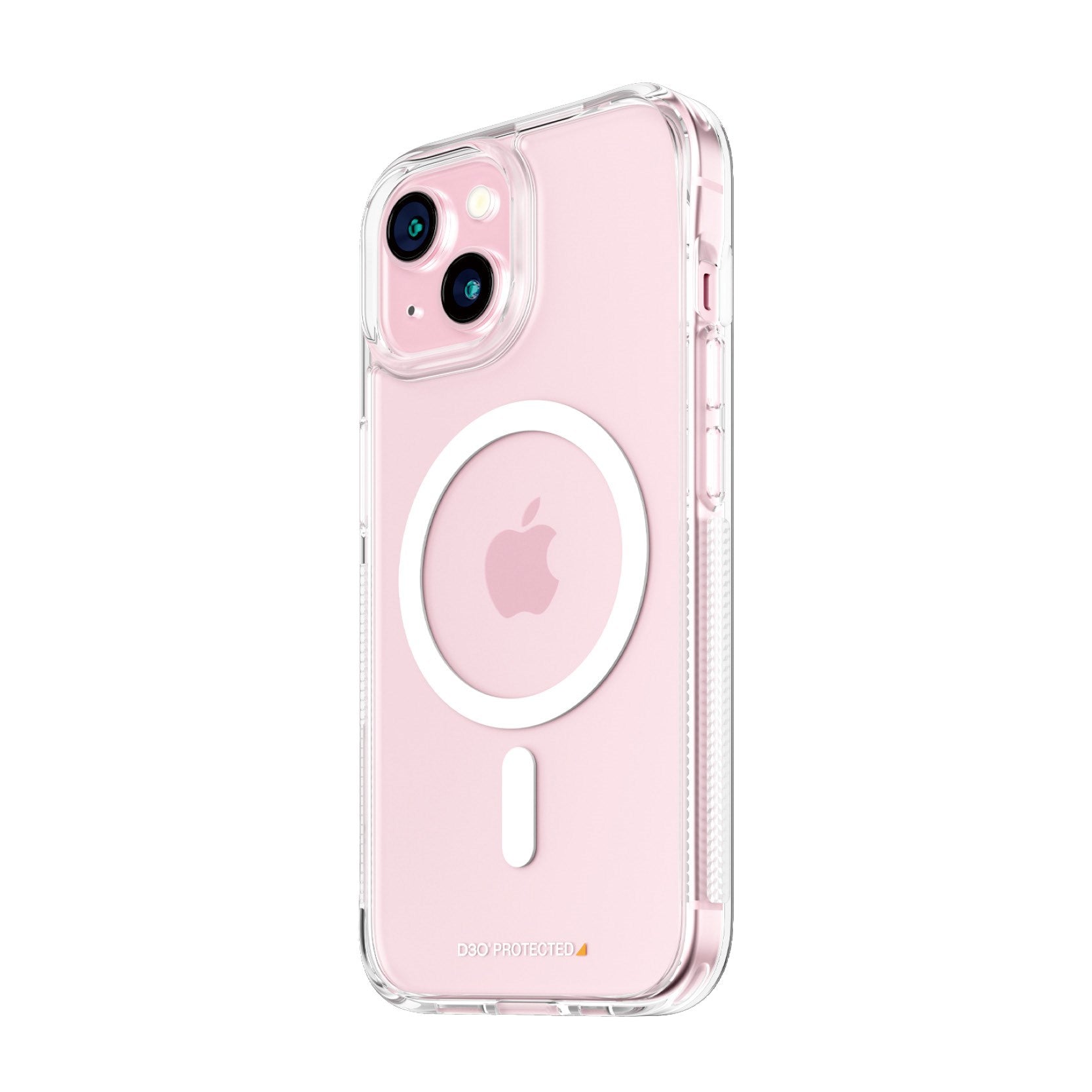 PanzerGlass® HardCase Transparent m. Hvid MagSafe & D3O® iPhone 15